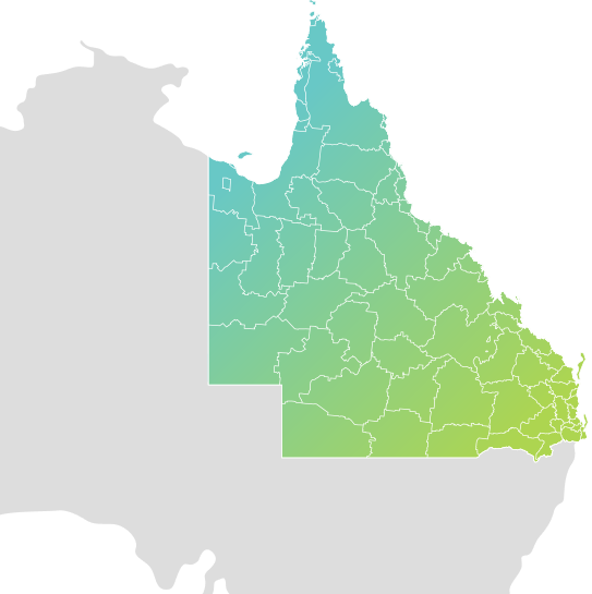 Queensland LGA map